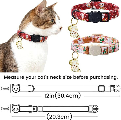 Elegant little tail 2 Pack Cat Collar- Christmas Cat Collars Breakaway - Image 6