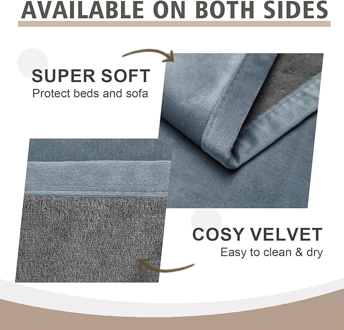 Ameritex Pet Bed Blanket Reversible 100% Waterproof Velvet Super Soft - Image 4