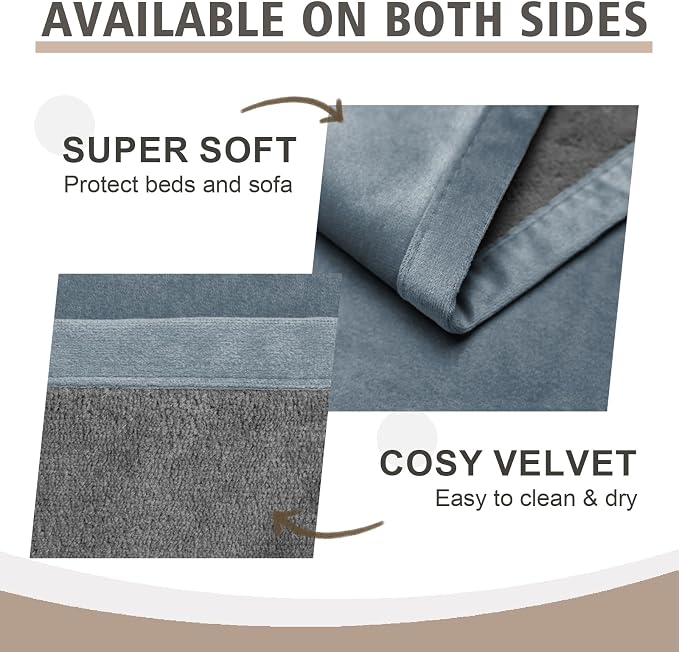 Ameritex Pet Bed Blanket Reversible 100% Waterproof Velvet Super Soft - Image 4