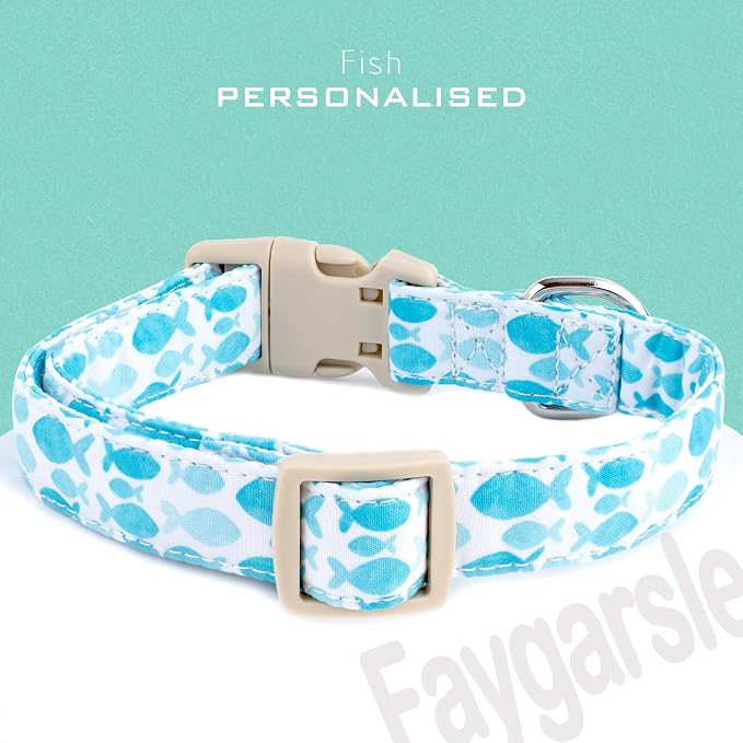 Faygarsle Fish Pattern Dog Collar, Adjustable - Image 2