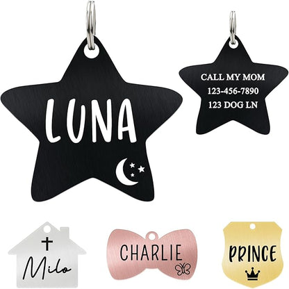 Ultra Joys Cat ID Tag Personalized Pet Tags, Durable Stainless Steel Small Pet by UltraJoys