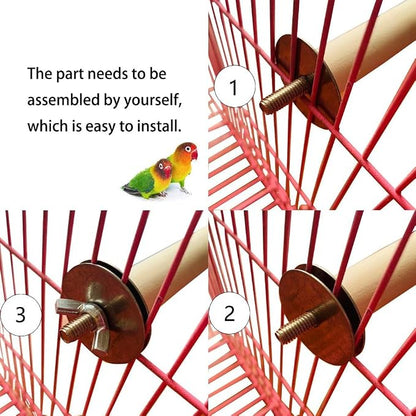 PINVNBY Bird Playground, Wood Parrot Play Gym Stand Perch Bird Cage Accessories - Image 7