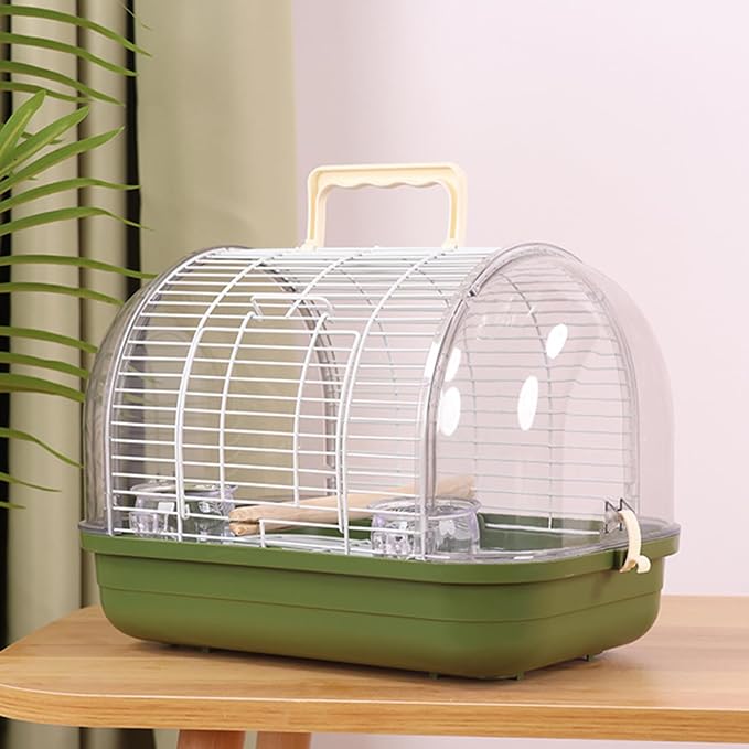 Small Bird Cage, Transparent Bird Travel Carrier, Full View Cockatiel Cage - Image 3