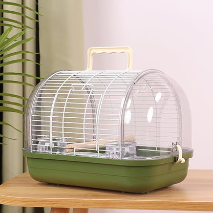 Small Bird Cage, Transparent Bird Travel Carrier, Full View Cockatiel Cage - Image 3