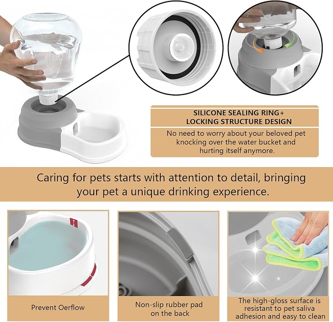 1 Gallon Automatic Dog Water Dispenser, Large Capacity Gravity Pet Water Bowl - Image 4
