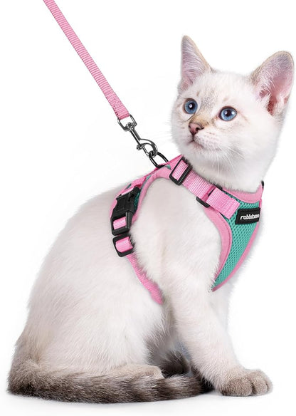 rabbitgoo Cat Harness and Leash Set, Escape Proof Soft Adjustable Vest Harnesses by rabbitgoo