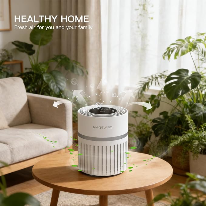 MEGAWISE Air Purifier for Large Rooms, 25db Filtration System Cleaner Odor - Image 4