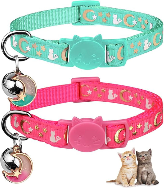 2PCS Breakaway Cat Collars by Baeuppit