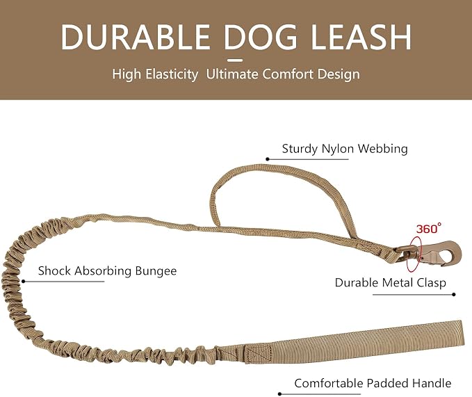 DAGANXI Tactical Dog Collar Leash Set, Adjustable Military Training Nylon Dog - Image 5
