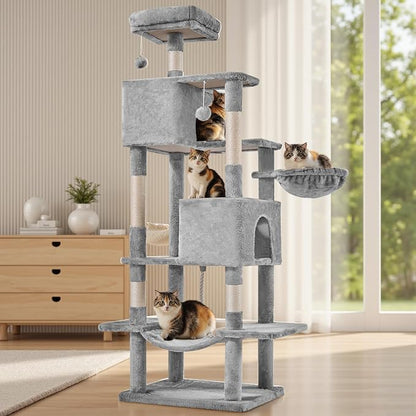 DUMOS Large 66 Inch Cat Tree Tower, Tall Multi Level Cat Climbing Tower - Image 7