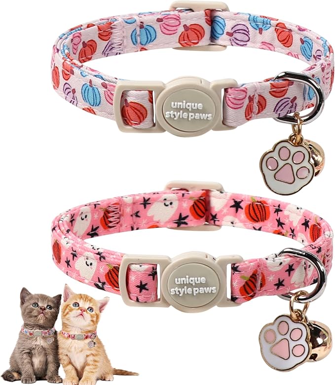 Unique Style Paws Halloween Cat Collar, Cute Cat Collars by Uniquestylepaws