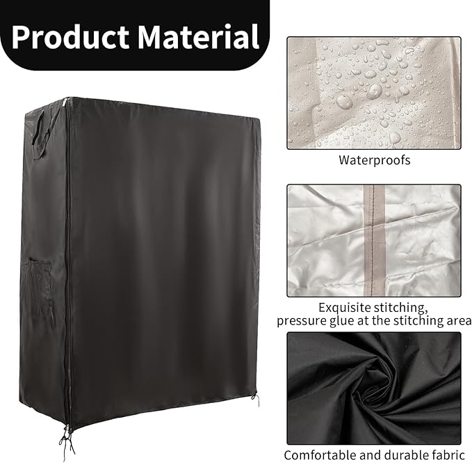 Bird Cage Covers for Night, 38”L×23”W×51”H, 420D Fabric Washable Waterproof - Image 6