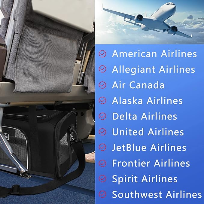 TSA Approved Pet Carrier for Small Medium Cats and Dogs | Dog Carrier - Image 5