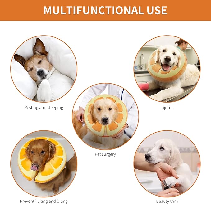IEUUMLER Inflatable Recovery Dog Collar, Protective Donut Cone, Adjustable Soft - Image 7