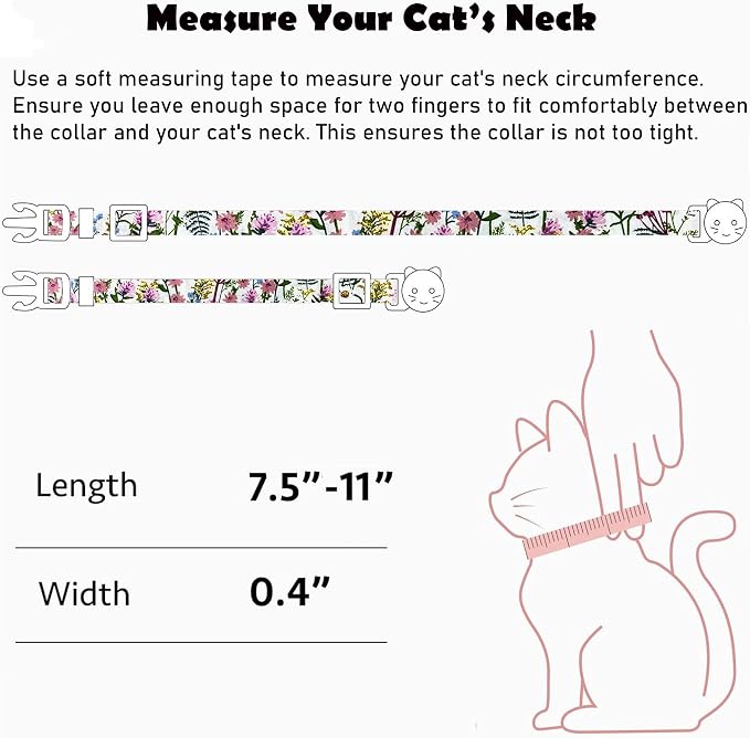 2 Pack Cotton Breakaway Cat Collars Set - Image 7