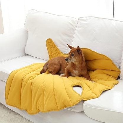 50x45 Inch Leaf Shaped Cotton Dog Blanket, Extra Large Pet Blanket - Image 3