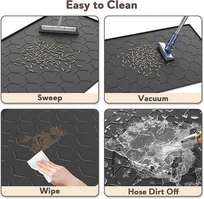 Silicone Cat Litter Trapping Mat, Large Waterproof 34" X 22" Cat Litter Box Mat - Image 4