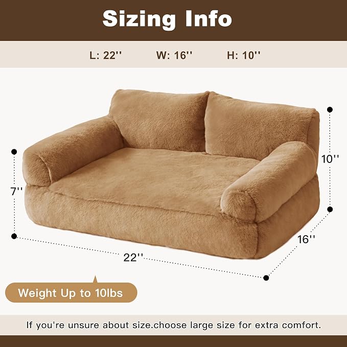 Cat Beds for Indoor Cats, Cat Couch Bed, Cute Cats Sofas for Pets, Small Dog - Image 3
