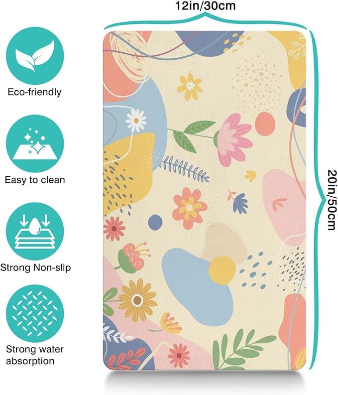 Pet Feeding Mat for Floors Waterproof Dog Mat for Food and Water Absorbent - Image 4