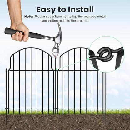 10Pcs Decorative Garden Fence, 20in/10.8ft Rustproof Metal Fences Animal - Image 3