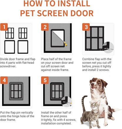 PETLESO Large Dog Door for Screen Door - Image 6