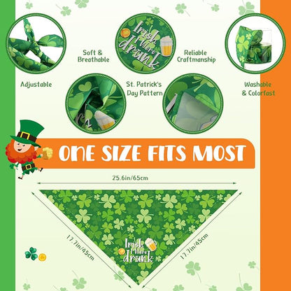 Chunful 50 Pcs St. Patrick's Day Dog Bandanas Bulk - Image 3