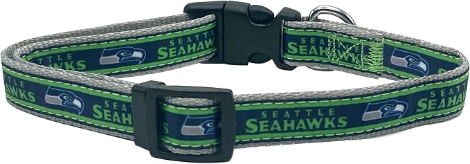 Pets First NFL Seattle Seahawks Licensed PET COLLAR, Medium - Image 2