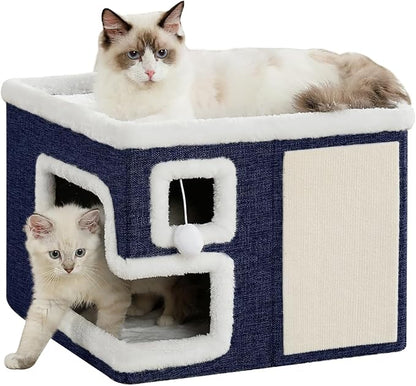 Cat Houses for Indoor Cats, Covered Cat Cave Bed by Unknown
