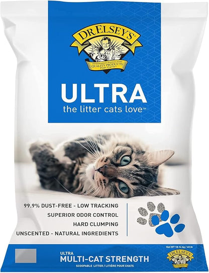 Dr. Elsey's Ultra UnScented Clumping Clay Cat Litter 40 lb. Bag by DrElseys