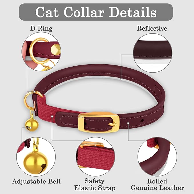 OOPSDOGGY Rolled Leather Cat Collar - Image 4