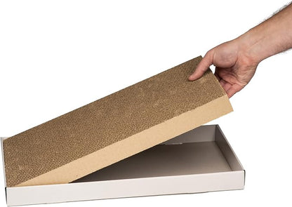 Amazon Basics Corrugated Cardboard Cat Scratcher, Scratching Board, Reversible - Image 3