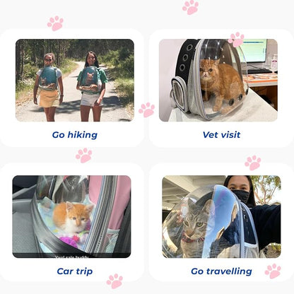 Lollimeow Cat Carrier Backpack, Expandable Bubble Pet Carrier - Image 9