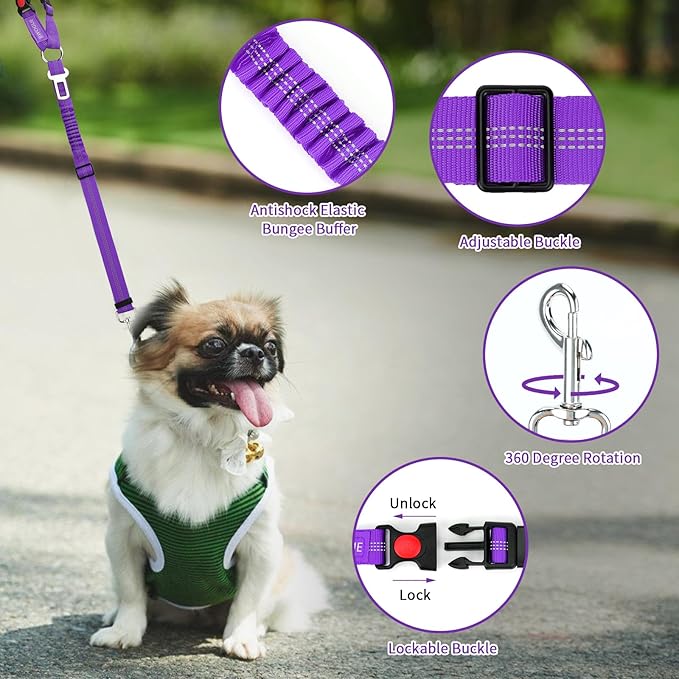 BWOGUE Pet Dog Cat Seat Belt Reflective Car Dog Headrest Restraint Leash - Image 4