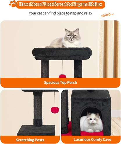 FISH&NAP Cute Cat Tree Kitten Cat Tower - Image 5