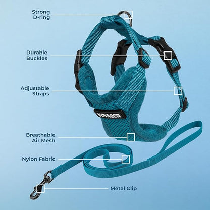 Voyager Escape-Proof Step-in Lock Cat Harness & 5ft Neoprene-Handle Leash Set - Image 3