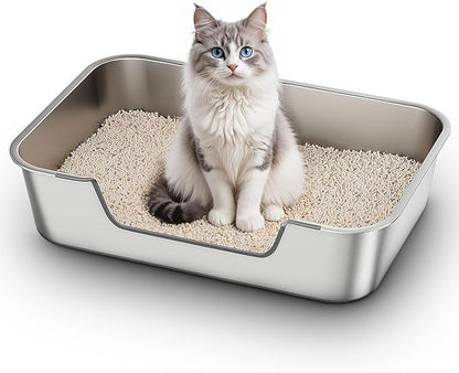 Stainless Steel Cat Litter Box by Unknown