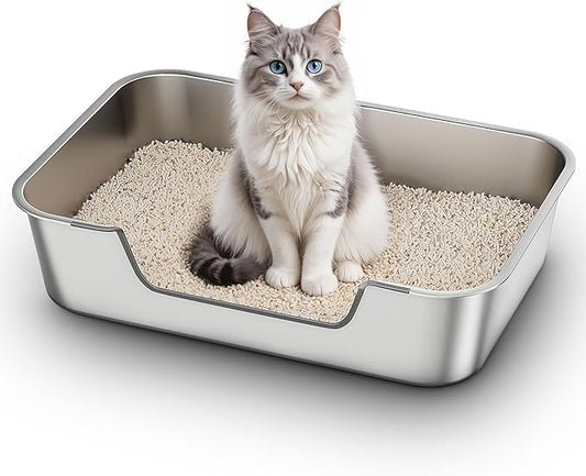 Stainless Steel Cat Litter Box by Unknown