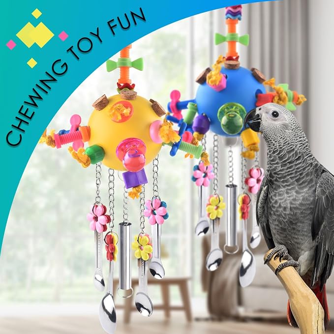 KATUMO Bird Toys, African Grey, Small Cockatoo, Mini Macaw, Eclectus and - Image 3