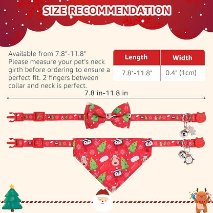 SCENEREAL Christmas Cat Bandana Collar - Image 6