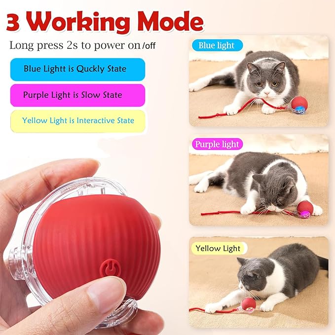 Automatic Interactive Rolling Cats Dog Toys Ball - Image 3