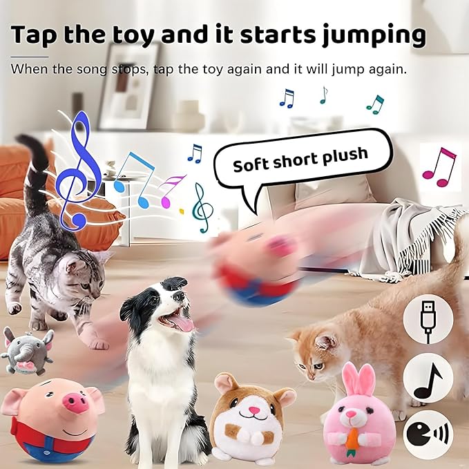 Interactive Dog Toys, 2026 New Active Moving Pet Plush Toy, Rechargeable - Image 3