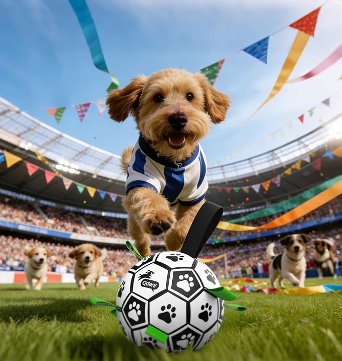 QDAN Dog Toys Dog Balls, World Cup Dog Soccer Ball - Image 8