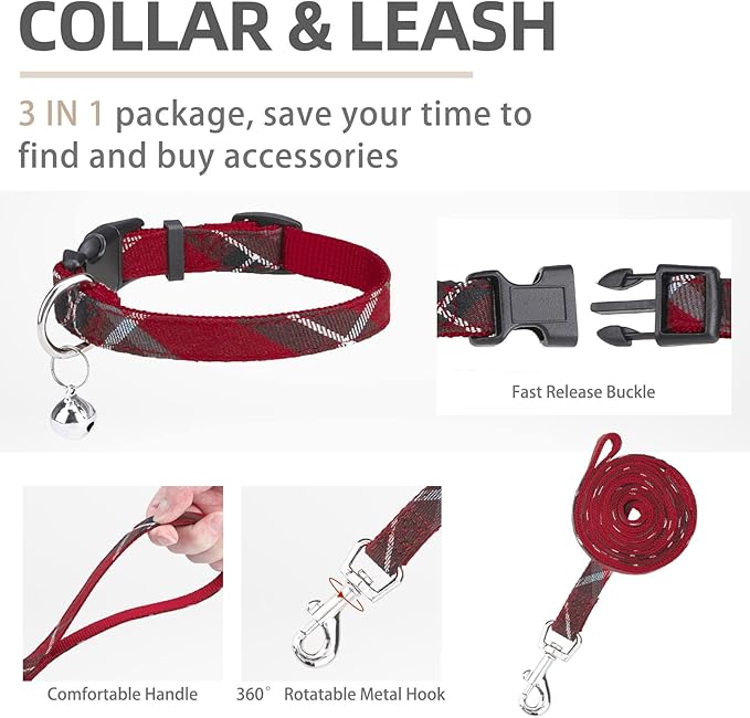 PUPTECK Adjustable Dog Harness Collar and Leash Set Step in No Pull Pet Harness - Image 4