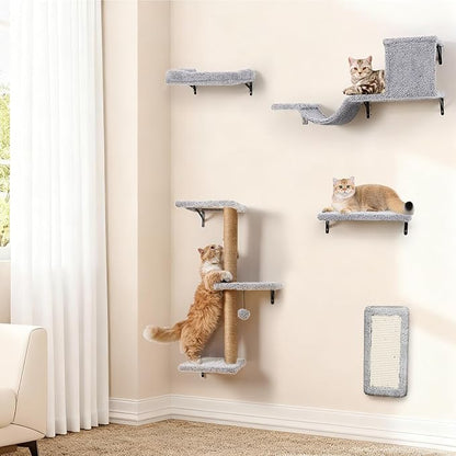 5-in-1 Cat Wall Shelves, Perch & Lounge - Image 7