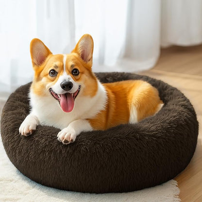 28in Large Dog Bed, Medium Size Dog and Cats, Calming Donut Bed - Image 5