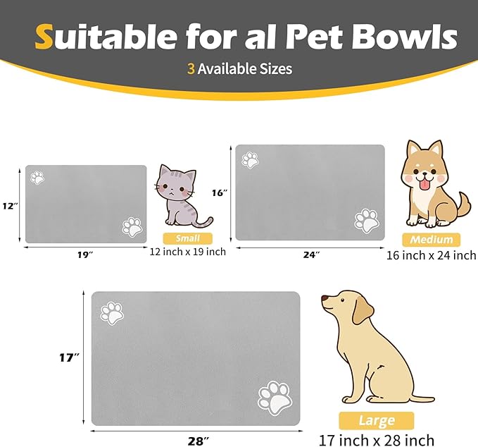 Pet Feeding Mat-Absorbent Dog Mat - Image 2