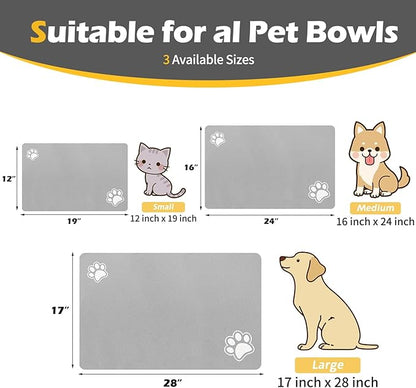 Pet Feeding Mat-Absorbent Dog Mat - Image 2