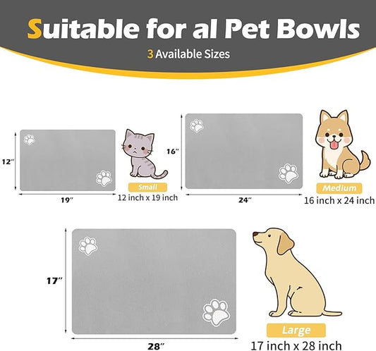 Pet Feeding Mat-Absorbent Dog Mat - Image 2