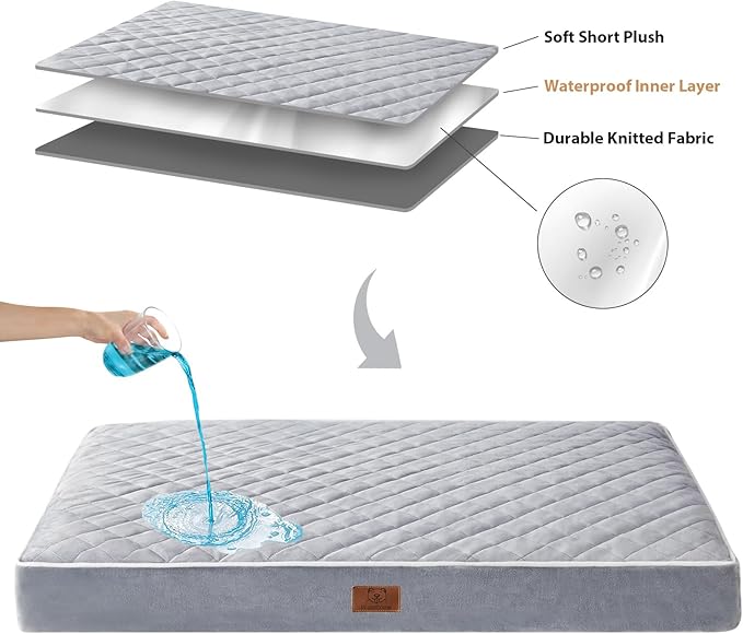 WNPETHOME Orthopedic Waterproof Extra Large Dogs Bed - Image 5