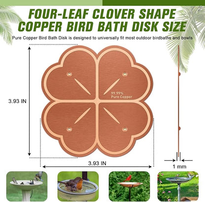 Bird Bath Copper Disk, Four-Point Support Design 99.99% Pure Copper Cleaning - Image 2